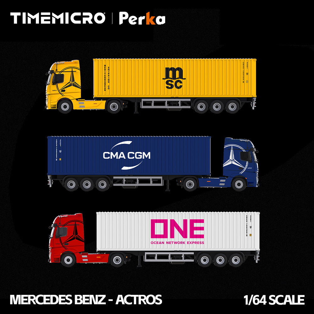 Preorder] TimeMicro X Perka 1:64 Mercedes Actros container truck