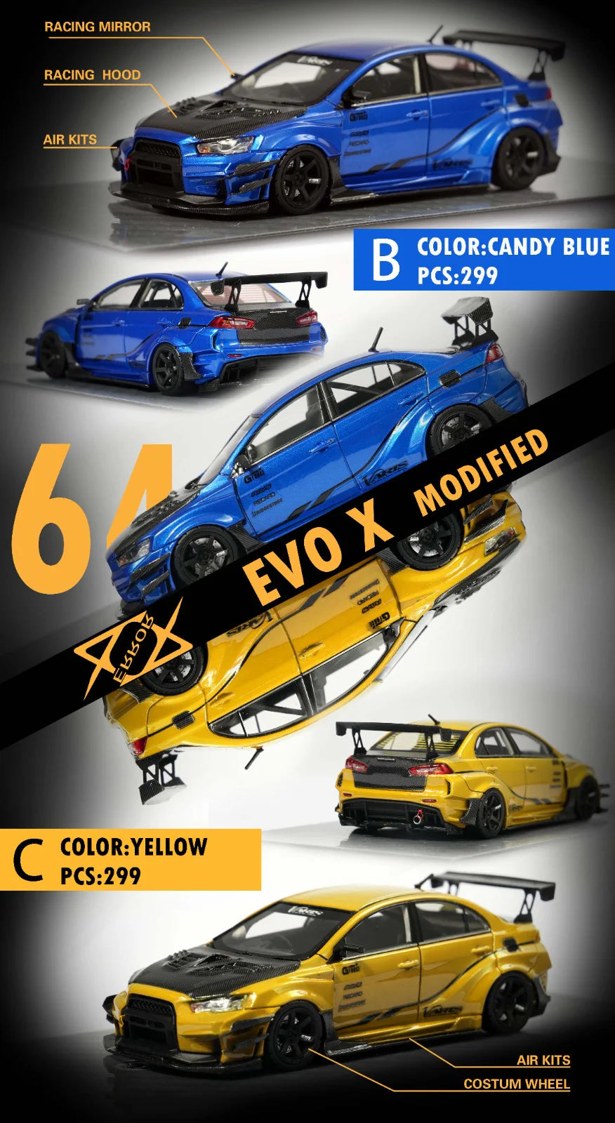 Error 404 1:64 Mitsubishi Evolution X Varis Widebody in Error 404 1:64 Mitsubishi Evolution X Varis Widebody in