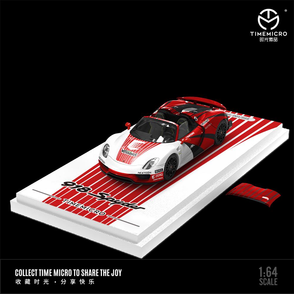 Porsche 918 Spyder ミニカー 赤/白 1/43 限定 2/70 PORSCHE 918 SPYDER WEISSACH PACKAGE WHITE WITH RED INTERIOR 1:18