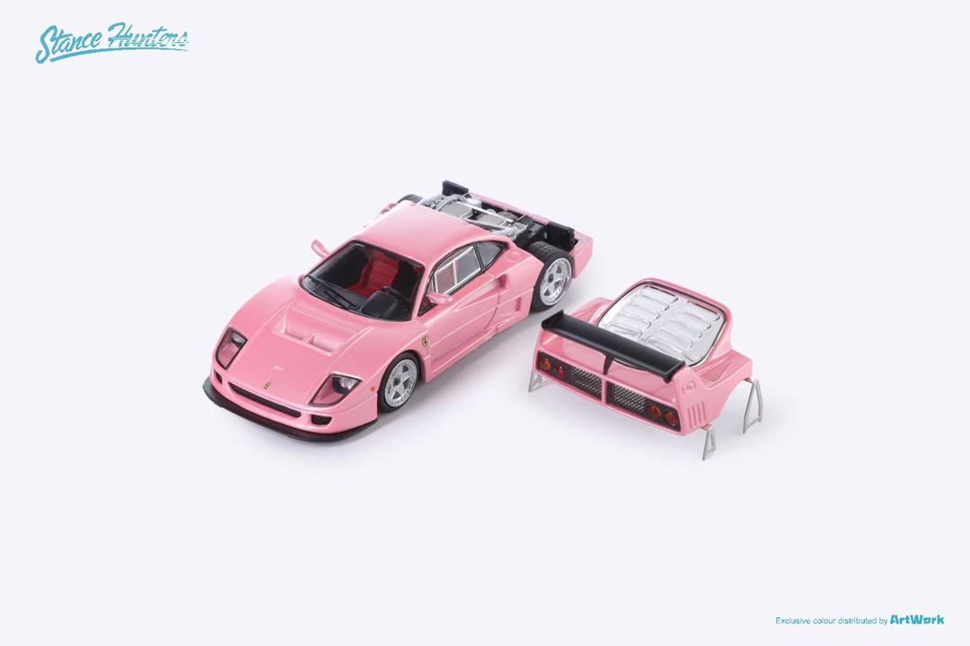 注目の Stance Diecast Horizon – Pink LM F40 Ferrari 1:64 Hunters ミニカー