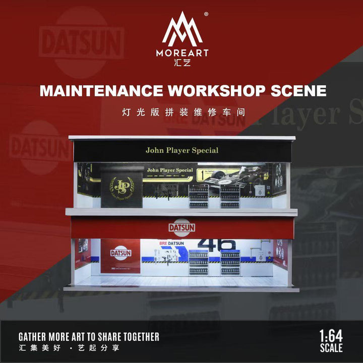 MoreArt 1:64 JPS and Datsun repair workshop (2 Version)