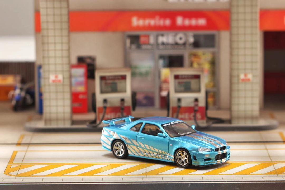 Stance Hunters 1:64 Nissan Skyline GT-R R34 Z-Tune Blue – Horizon