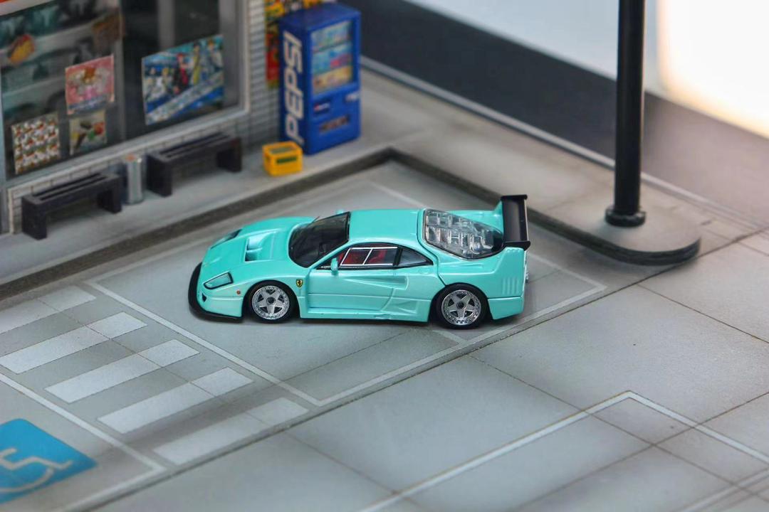 Stance Hunters 1:64 Ferrari F40 LM Light Blue – Horizon Diecast