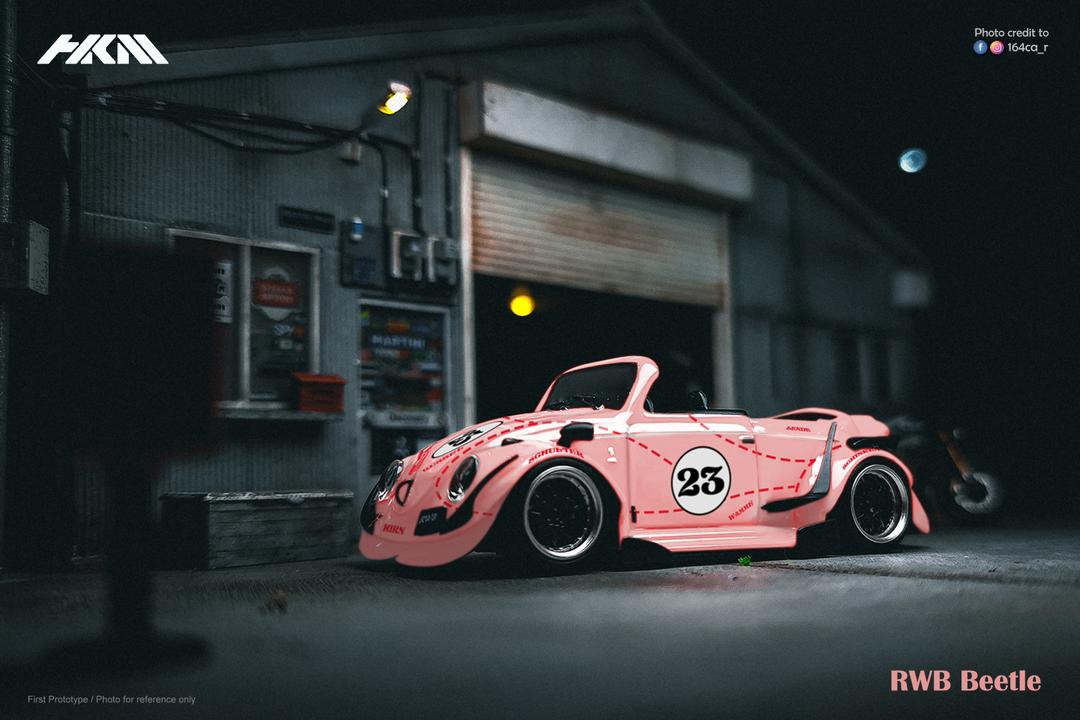 HKM 1:64 Volkswagen RWB Beetle Pink pig – Horizon Diecast