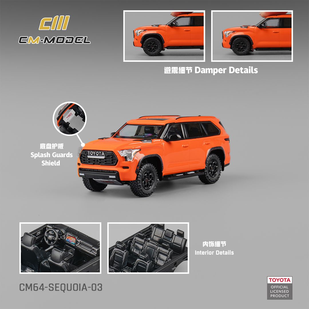 CM Model 1:64 Toyota Sequoia Orange -CM64-SEQUOIA-03
