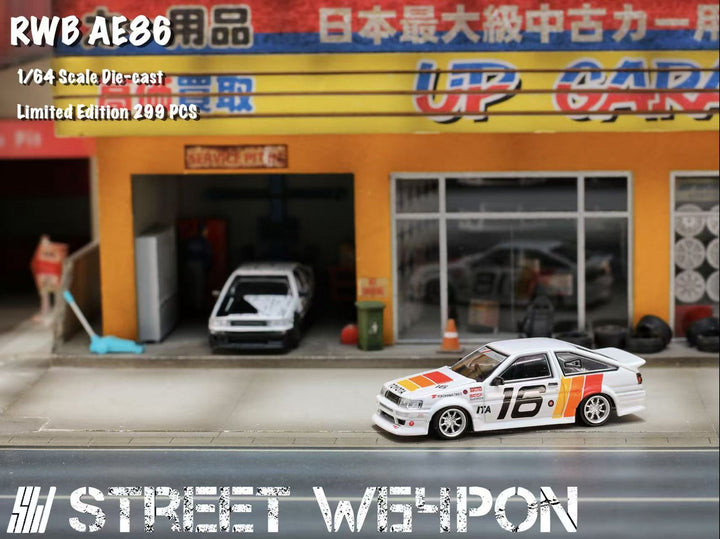 Street Weapon 1:64 Toyota Levin AE86 RWB Wide Body (2 Colors)