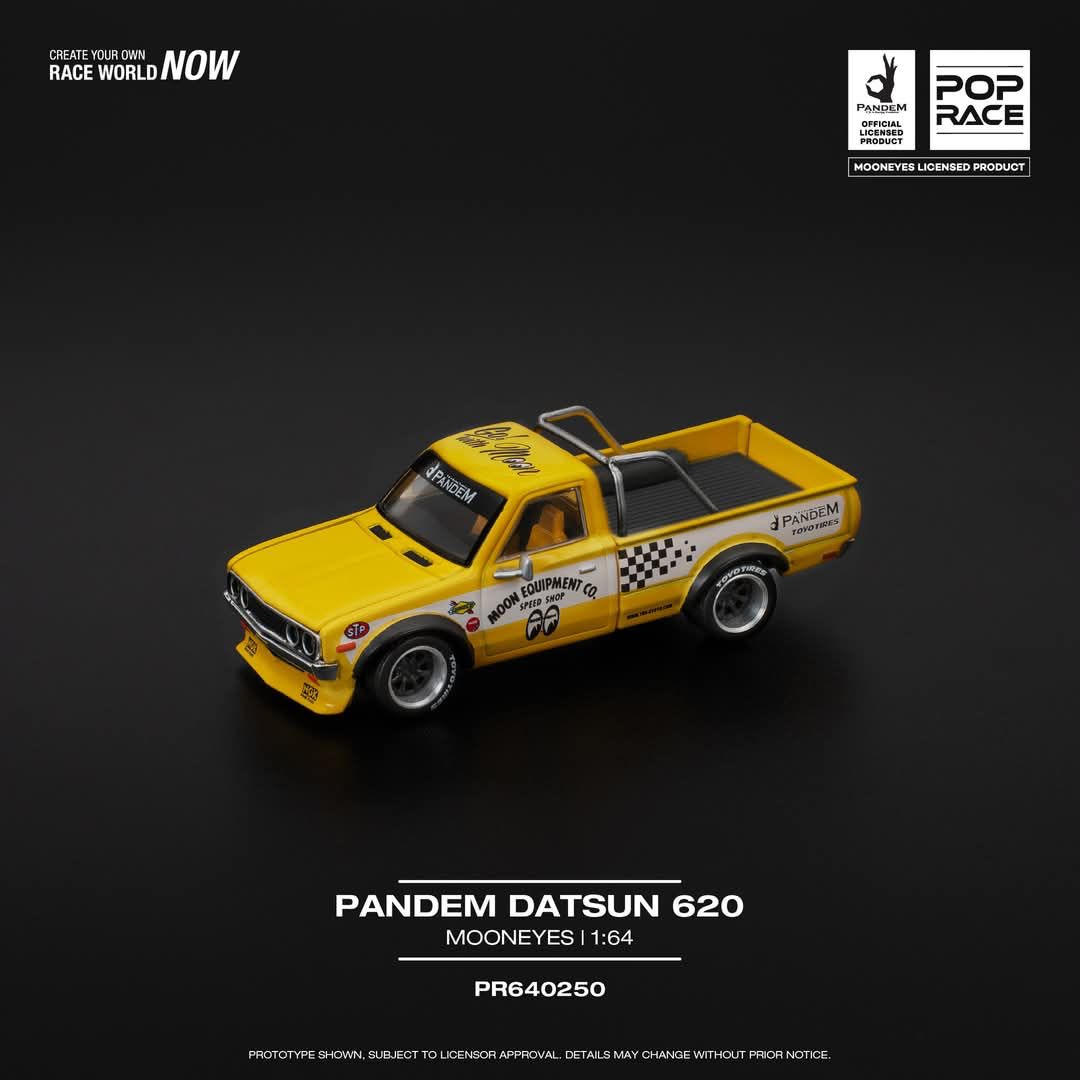 POPRACE 1:64 PANDEM DATSUN 620 - MOONEYES PR640250 – Horizon Diecast