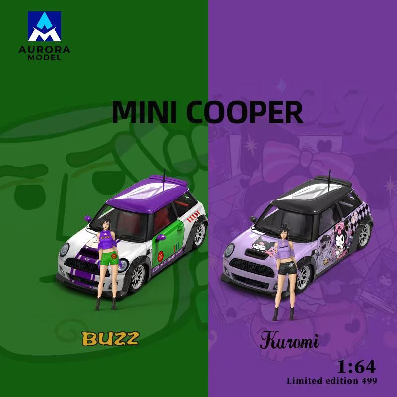 Aurora Model 1:64 BMW Mini Cooper Buzz Lightyear/ Kuromi Livery (4