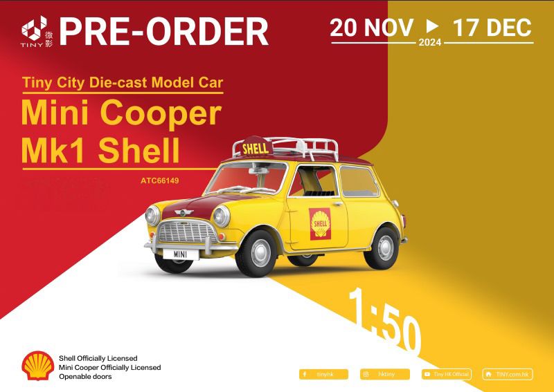 Tiny City 1:50 - Mini Cooper Mk1 Shell ATC66149 – Horizon Diecast