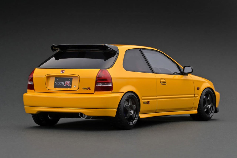 Ignition Model 1:18 Honda Civic (EK9) Type R Yellow IG2676 Rear
