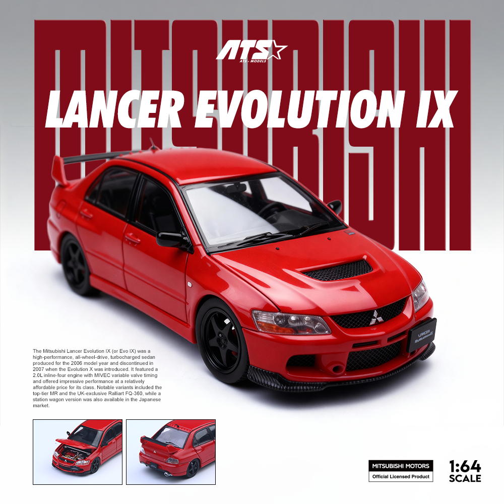 Preorder] ATS Model 1:64 Mitsubishi LANCER EVOLUTION IX (2 Colours