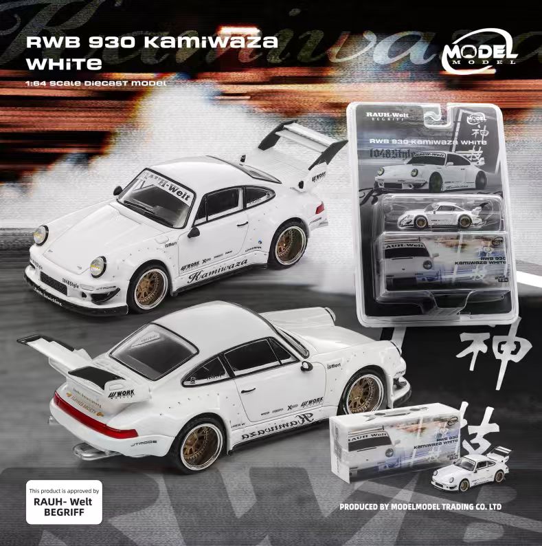 Preorder] Model Model 1:64 Porsche RWB 930 Kamiwaza White MM64