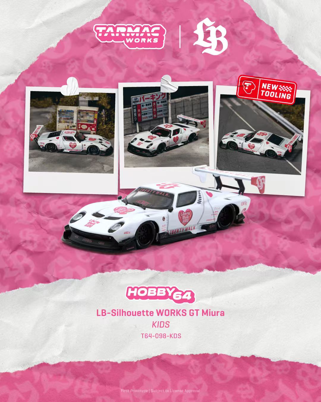 Preorder] Tarmac Works 1:64 LB-Silhouette WORKS GT Miura KIDS T64