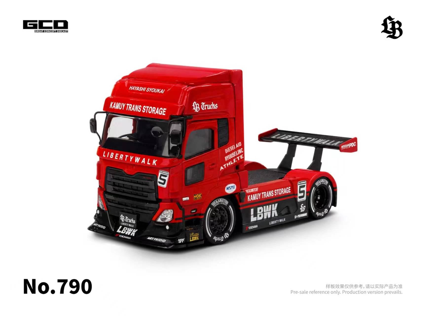Preorder] GCD 1:64 UD Quon 2022-Super Silhouettte Red/Black (RHD