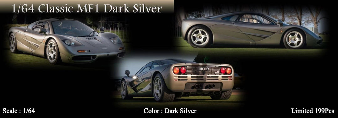 MY64 X M64X 1:64 McLaren F1 - Dark Silver