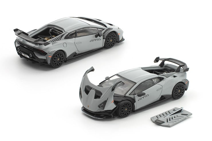 カッレロバンペラ#69 1/43スケール Preorder] POPRACE 1:64 Lamborghini Huracan STO GRIGIO ACHESO MATTE