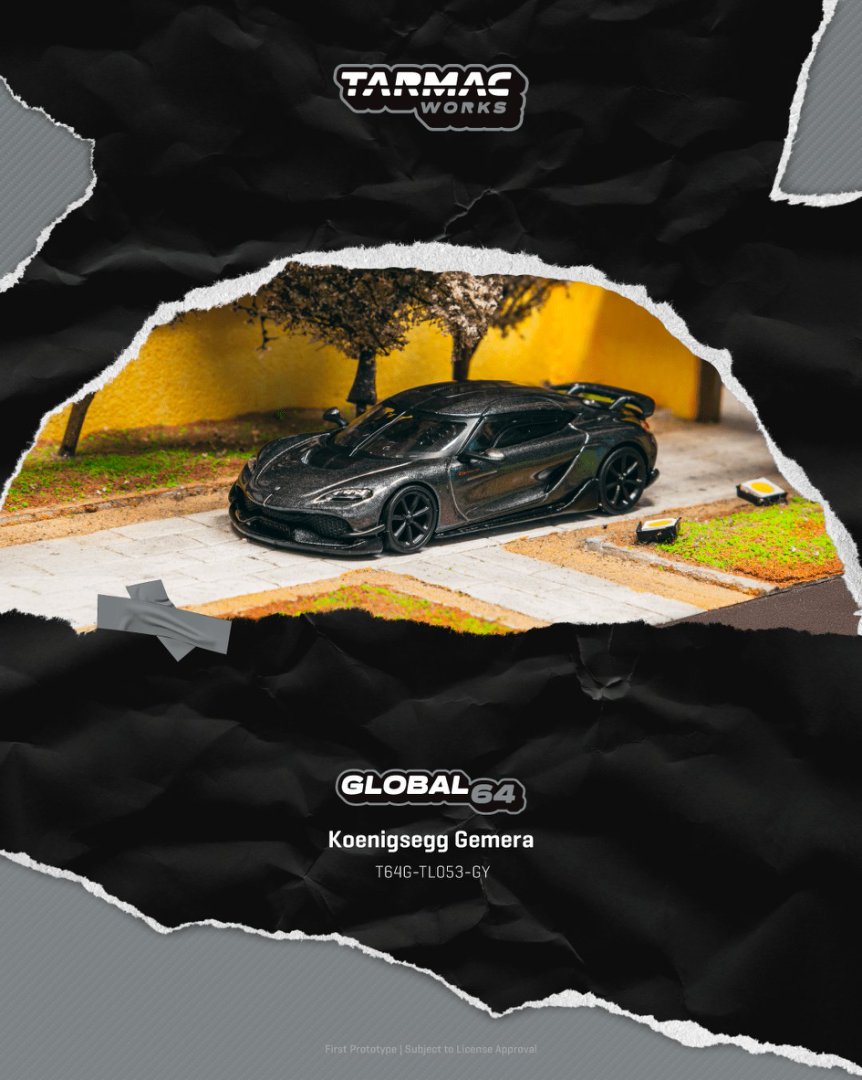 Preorder] Tarmac Works 1:64 Koenigsegg Gemera Grey T64G-TL053-GY