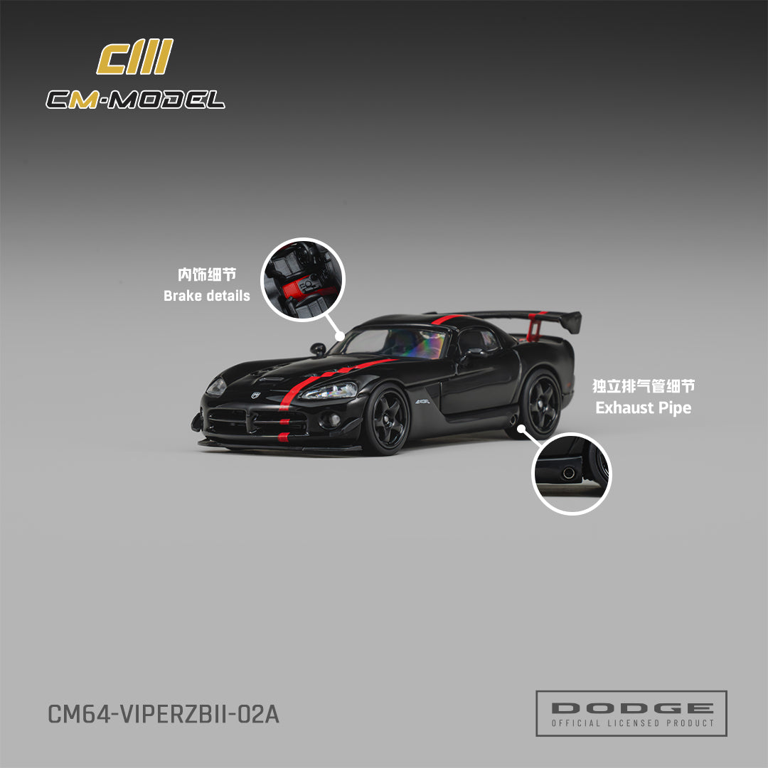 Preorder] CM Model 1:64 Dodge Viper (ZBI) Viper Black with Viper
