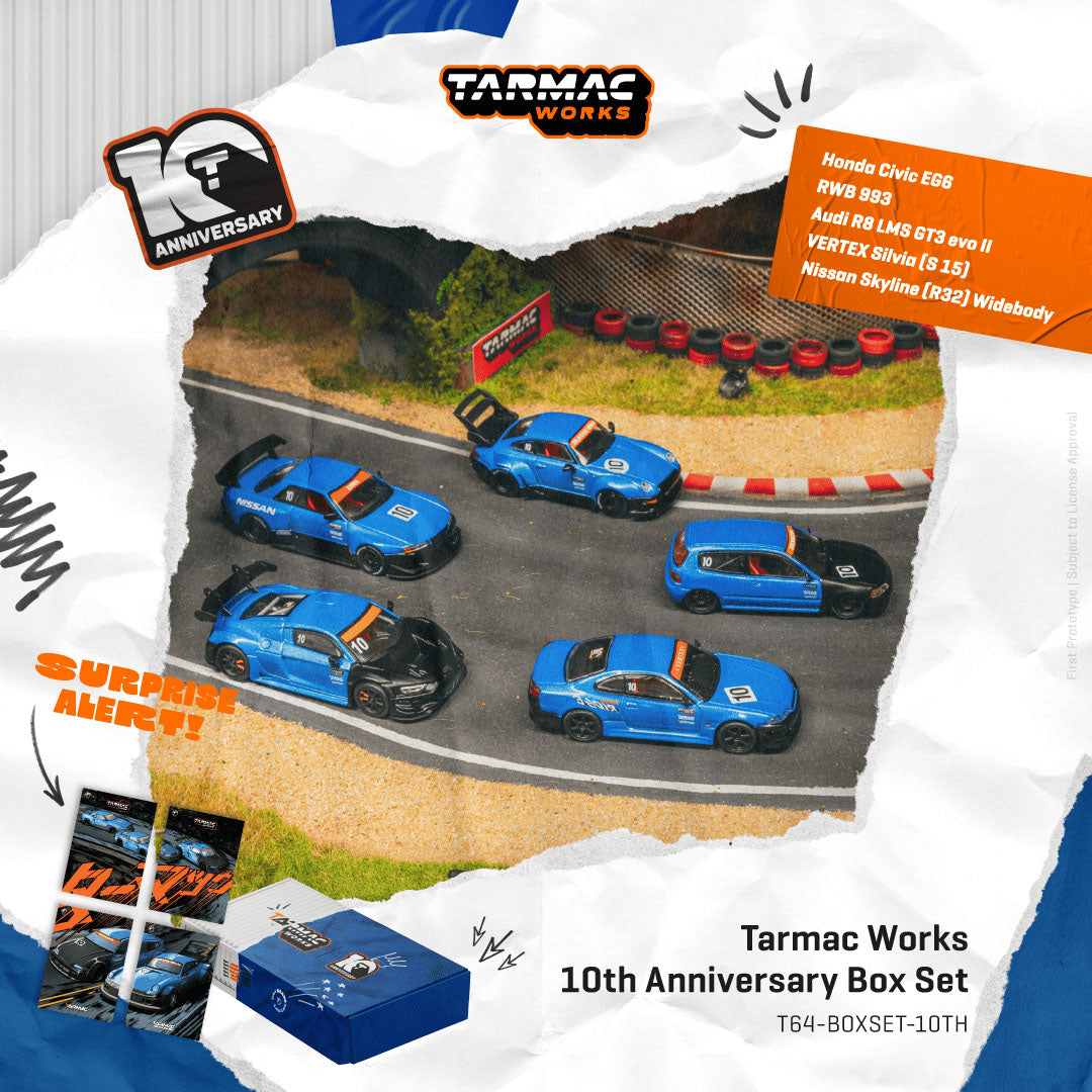 ターマック ワークス 1/64 ターマック ワークス 10周年 5台セット Preorder] Tarmac Works 1:64 Tarmac Works 10th Anniversary Box Set