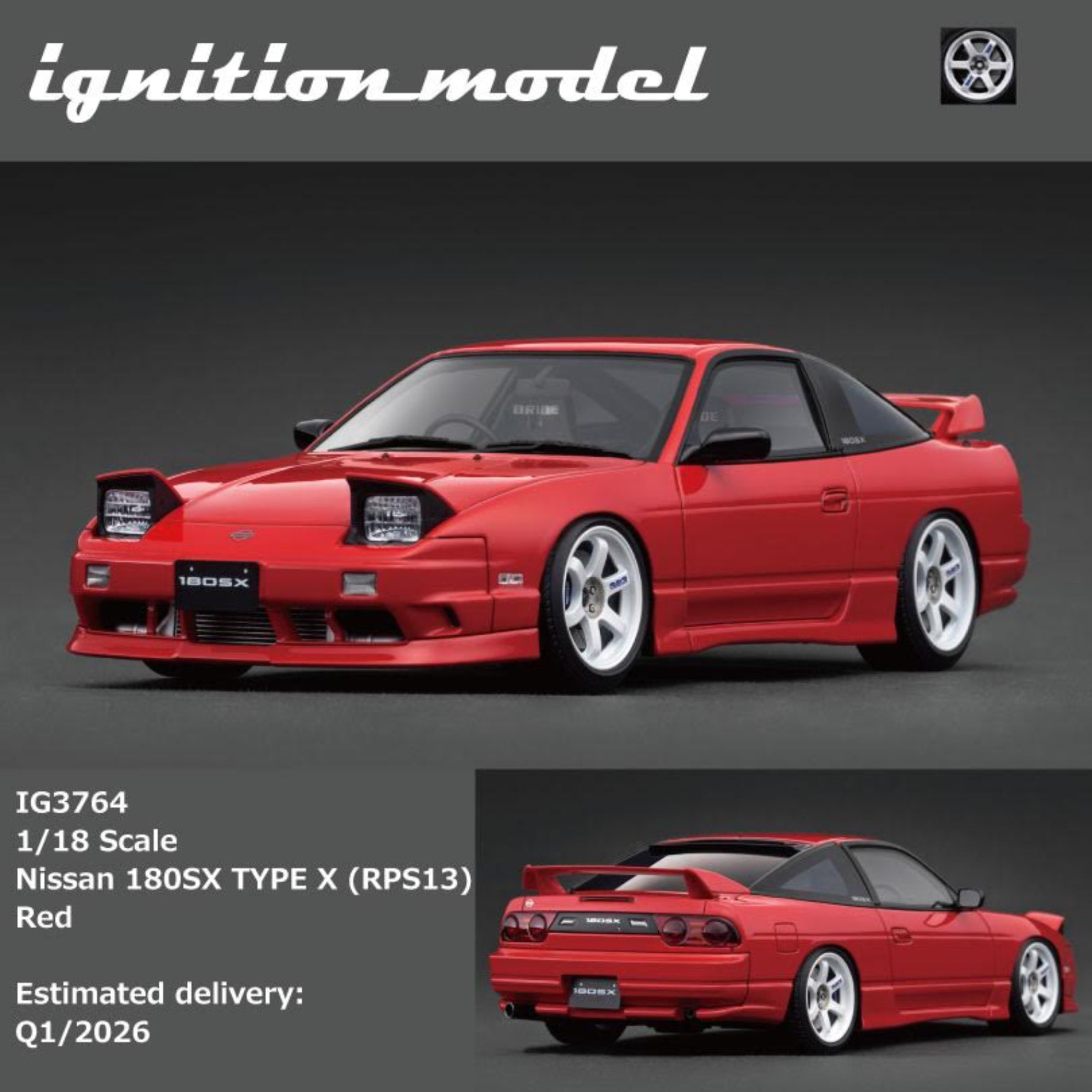 Preorder] Ignition Model 1:18 Nissan 180SX TYPE X (RPS13