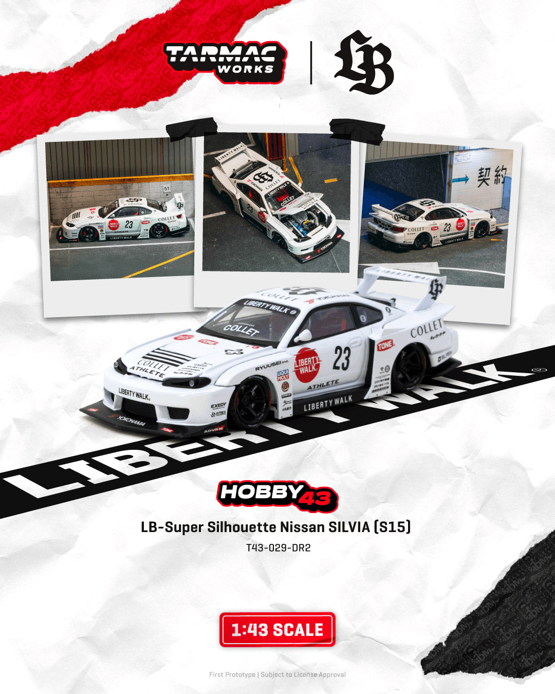 Preorder] Tarmac Works 1:43 LB-Super Silhouette Nissan SILVIA (S15