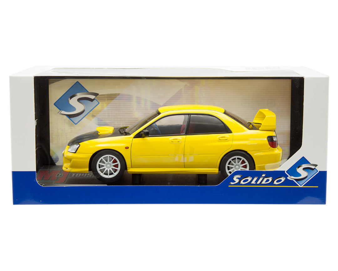 Solido 1:18 2003 Subaru Impreza WRX STI – Solido Works Yellow S1812302