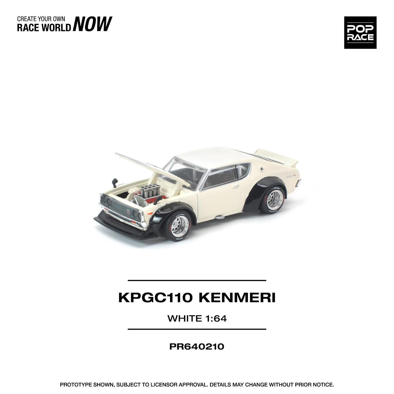 Preorder] POPRACE 1:64 Nissan Skyline 2000GT-R KPGC110 KENMERI