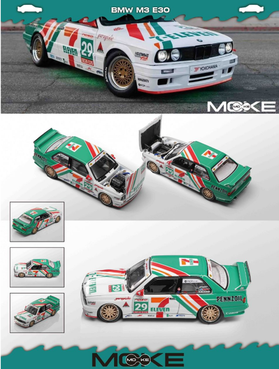 MOKE 1:64 BMW E30 M3 DTM (3 Versions) – Horizon Diecast