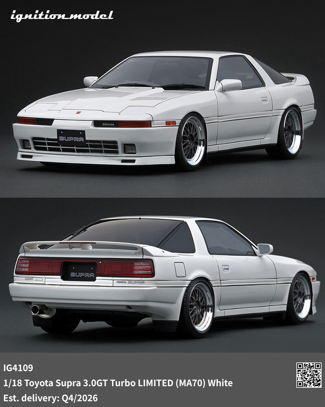 ignition model トヨタ スープラ Supra 3.0 GT A70 Preorder] Ignition Model 1:18 Toyota Supra 3.0GT Turbo LIMITED