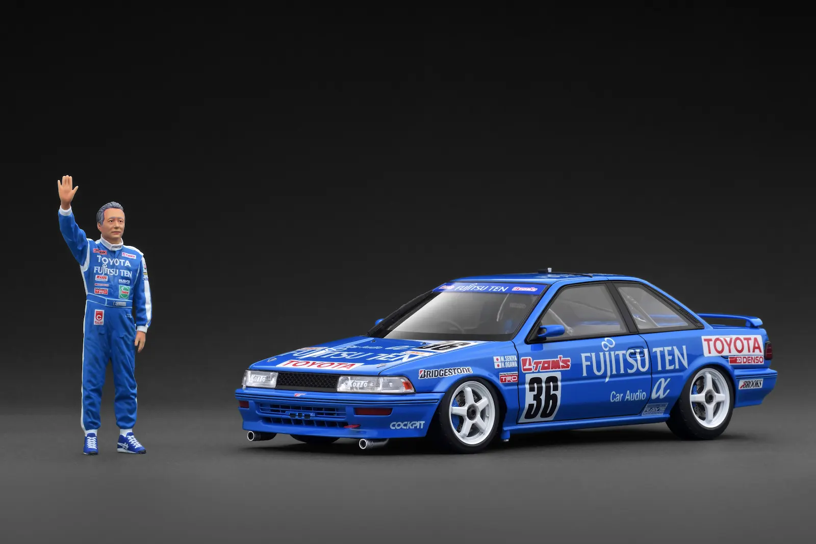 もっちゃむ Preorder] Ignition Model 1:18 FUJITSU TEN TOM'S COROLLA (#36) 1991