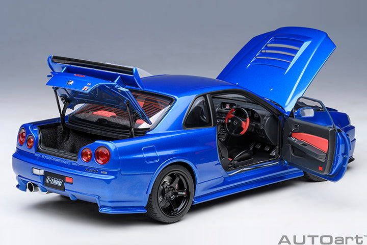AUTOart 1:18 Nissan Skyline Nismo R34 GTR Z-Tune in Bayside Blue 77462