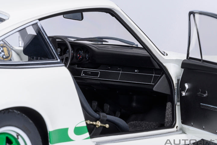AUTOart 1:18 Porsche 911 Carrera 2.7 RS Grand Prix White / Green Stripes 78031
