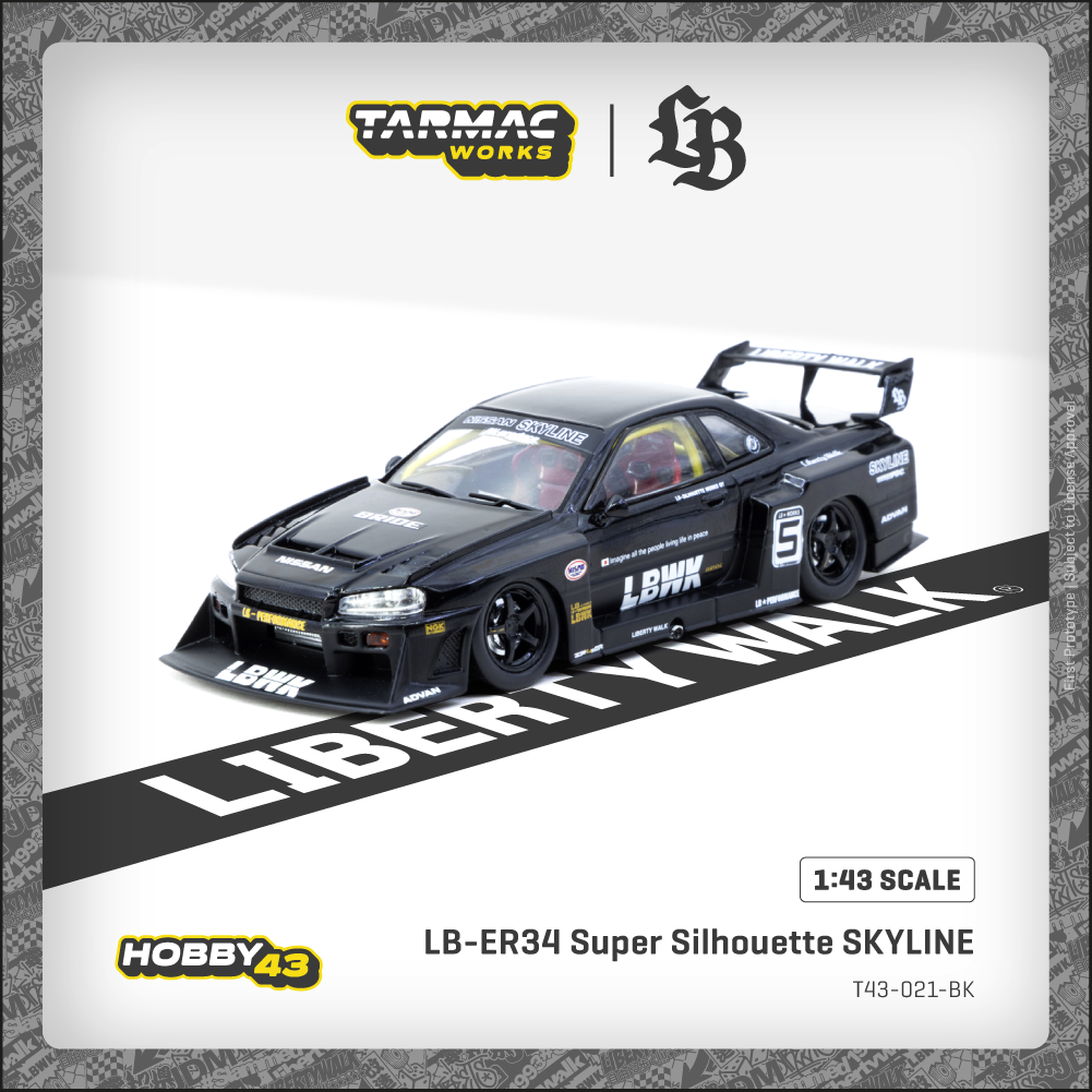 Preorder] Tarmac Works 1:43 Nissan GT LB-ER34 Super