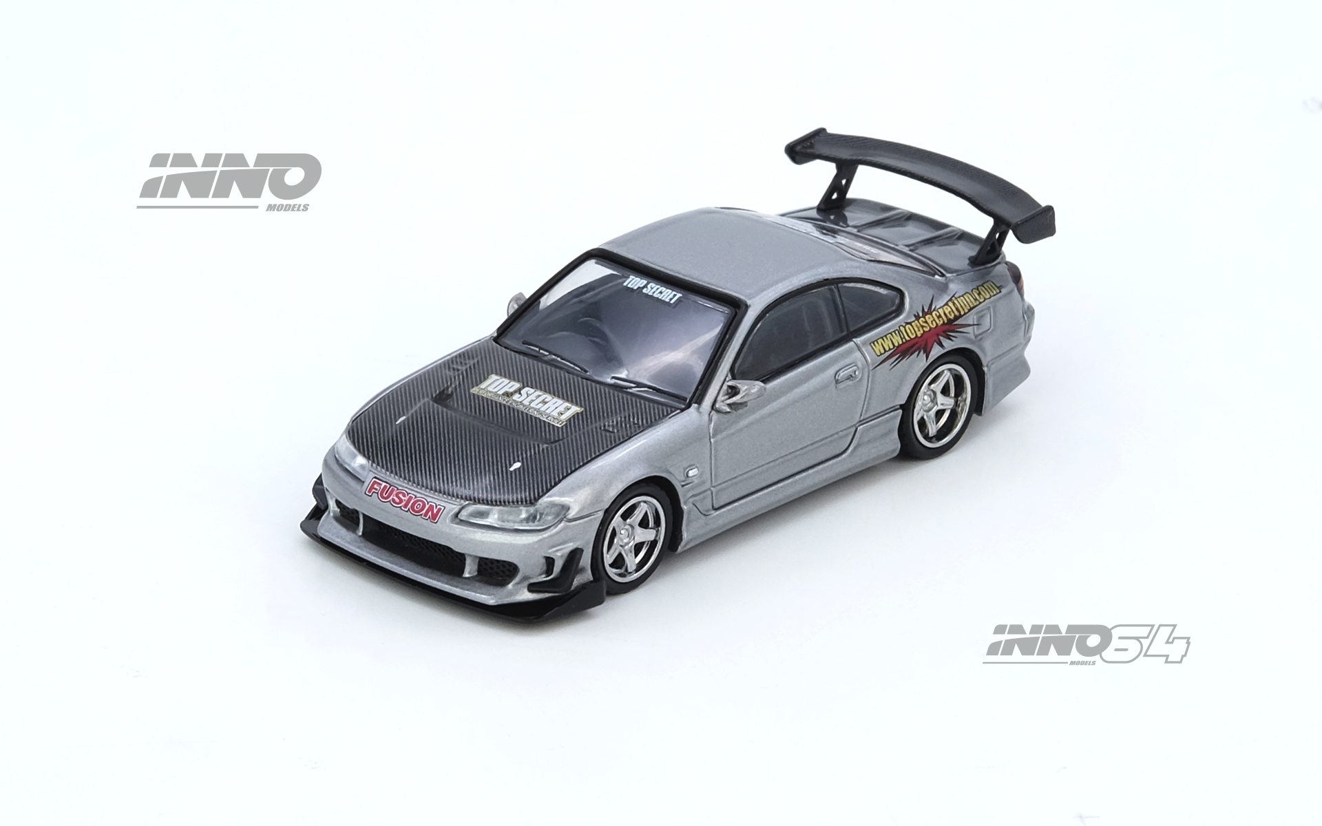 限定商品　INNO64 Silvia S15 TOP SECRET 1/64 Preorder] Inno64 1:64 NISSAN TOP SECRET SILVIA (S15) Silver