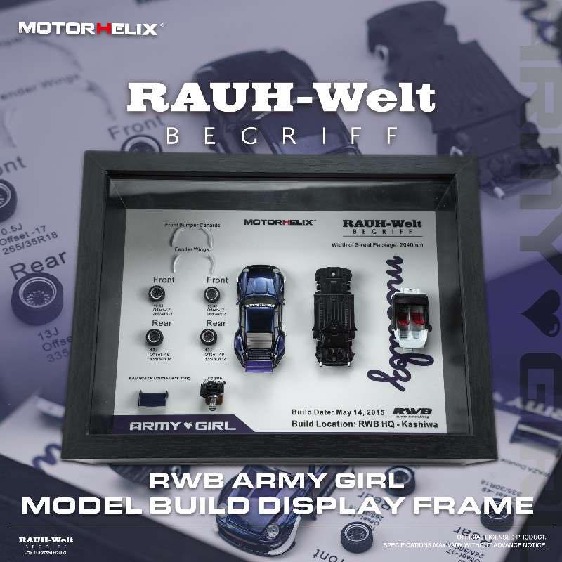 Preorder] MOTORHELIX 1:64 RWB 964 Army Girl Frame M90801 – Horizon