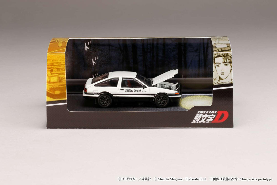 Hobby Japan 1:64 Toyota SPRINTER TRUENO (AE86) / INITIAL D Engine Mounted Model with Keisuke Takahashi