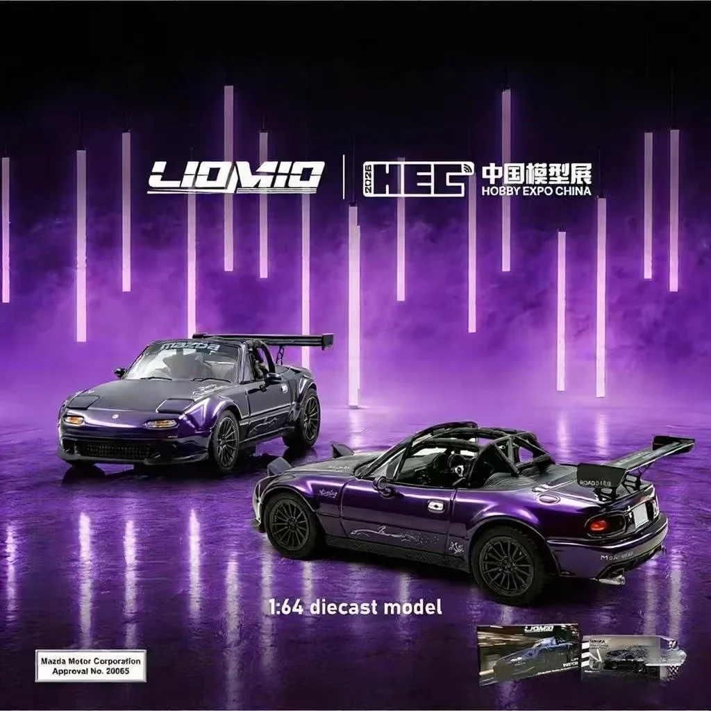 LIOMIO 1:64 MAZDA Roadster Touring Car Midnight Purple 2026 HEC
