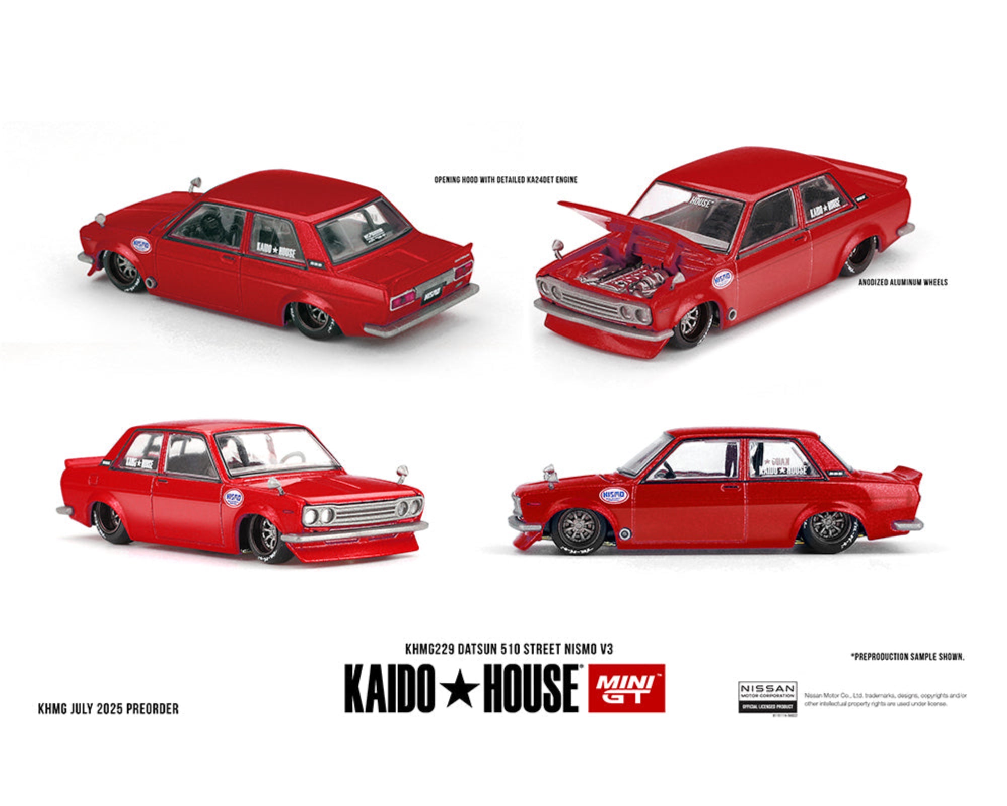 KAIDO★HOUSE DATSUN 510 STREET RACING V3 Preorder] Kaido House x Mini GT 1:64 Datsun 510 Street Nismo