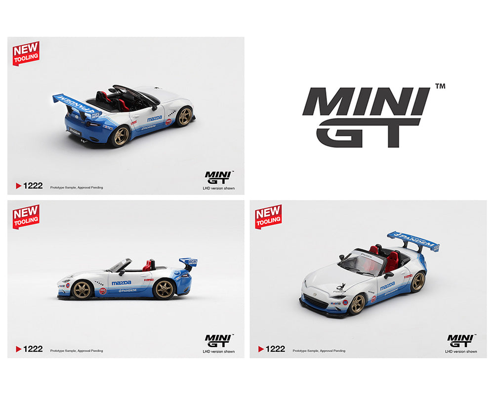 Preorder] Mini GT 1:64 Mazda Miata MX-5 (ND) Pandem IMSA – White