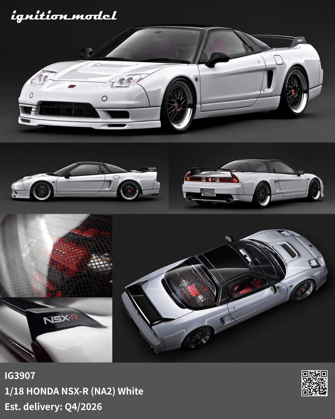 Preorder] Ignition Model 1:18 HONDA NSX-R (NA2) White IG3907