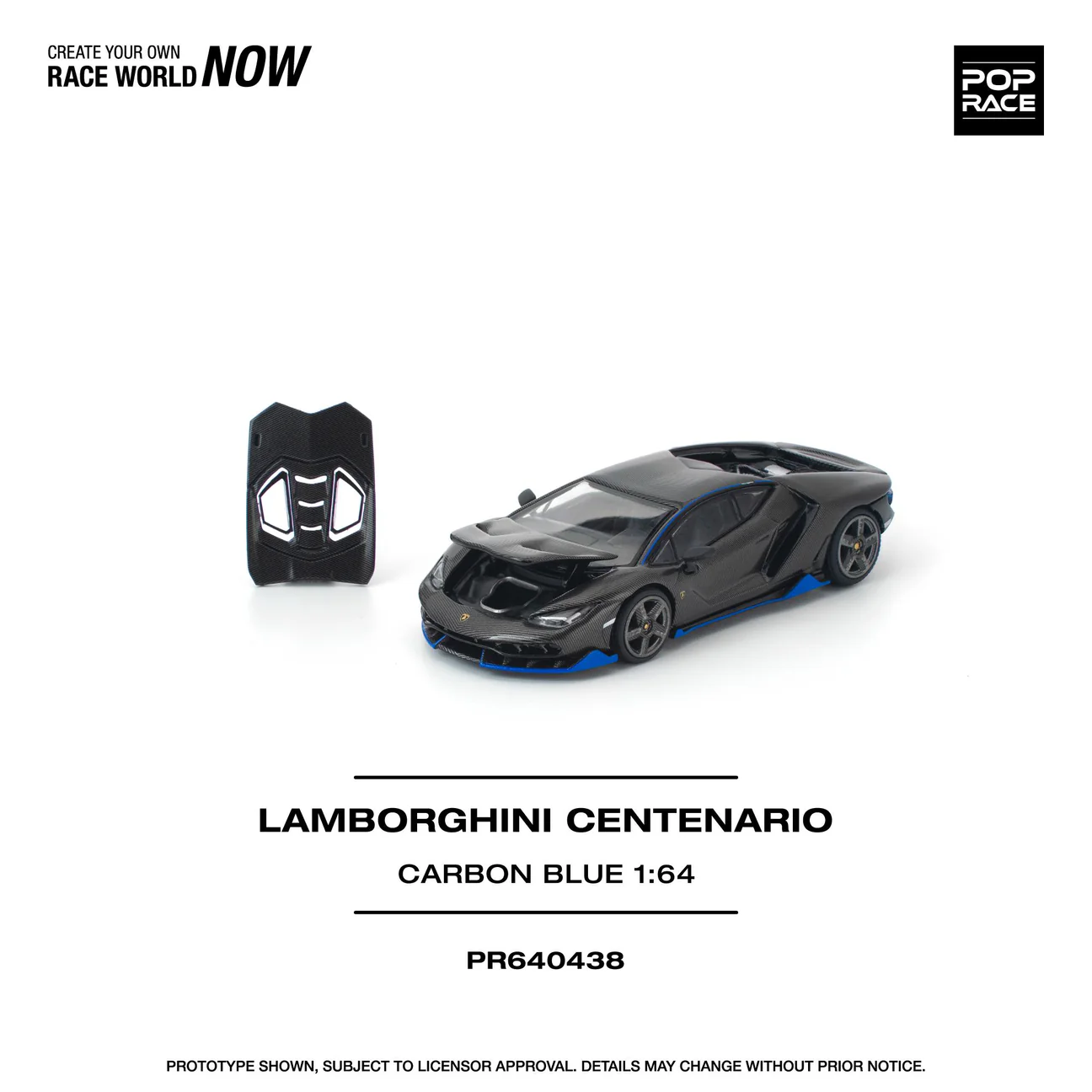 ボンゴレ Preorder] POPRACE 1:64 LAMBORGHINI CENTENARIO CARBON BLUE PR640438