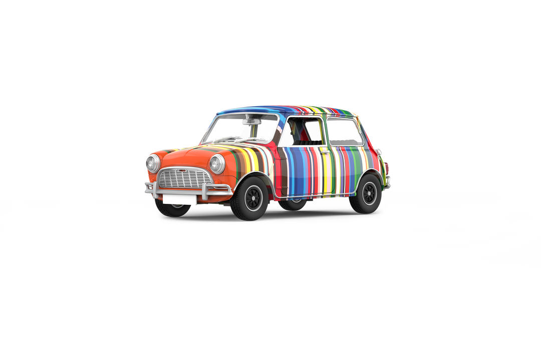 Tiny City 1:50 - Mini Cooper Art Car Coloured Stripes HYP00004