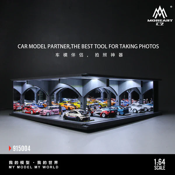 MoreArt 1:64 Underground Parking Garage Lighted Assembly Scene