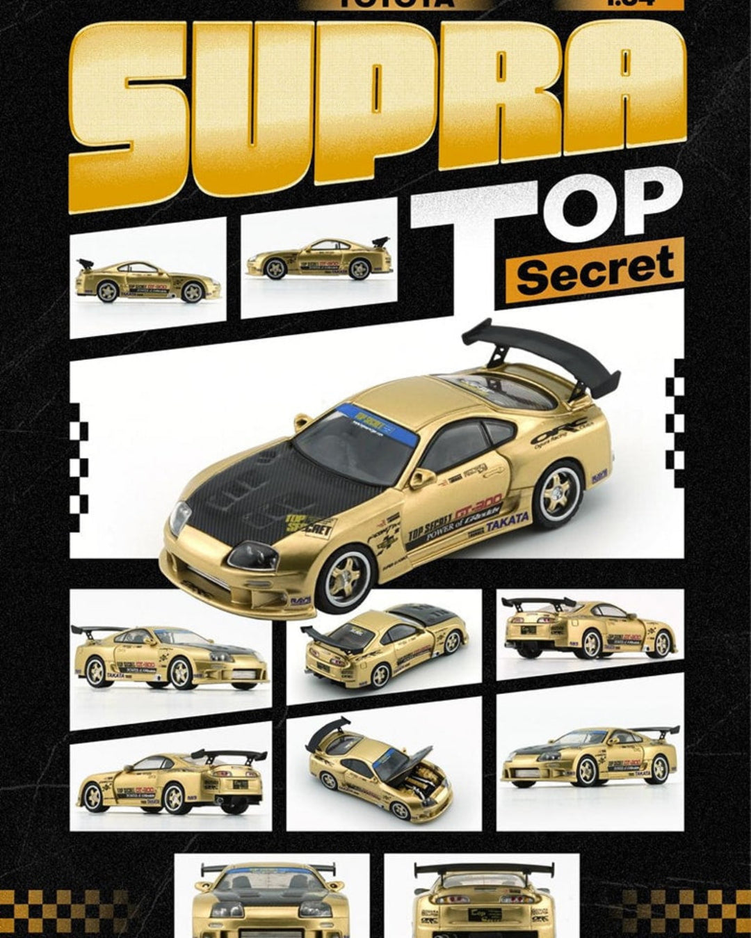 BMC 1:64 Toyota Supra (JZA80) X TOP-SECRET GOLD 64B0429