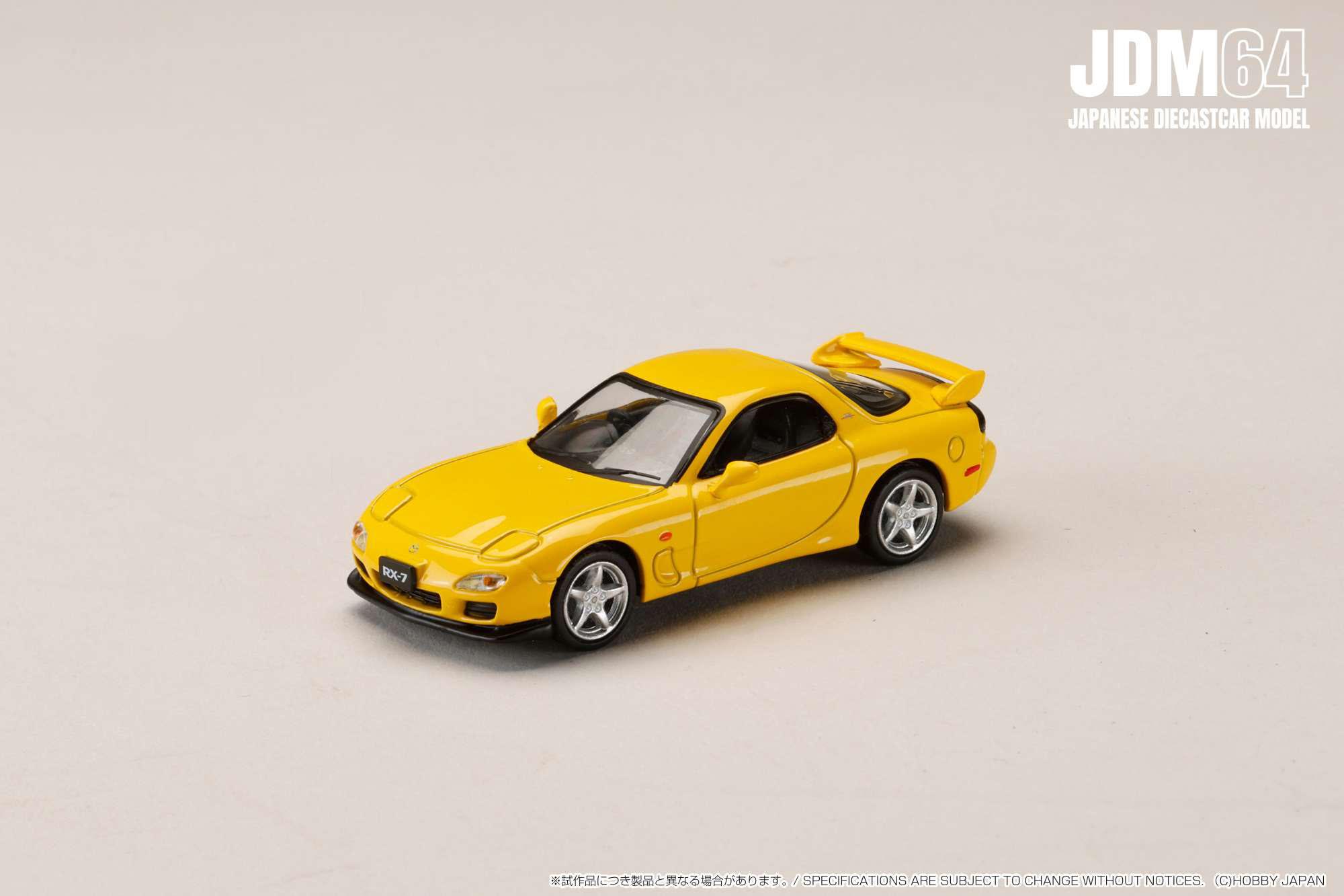 Hobby Japan 1:64 MAZDA RX-7 (FD3S) Type R Bathurst R Yellow