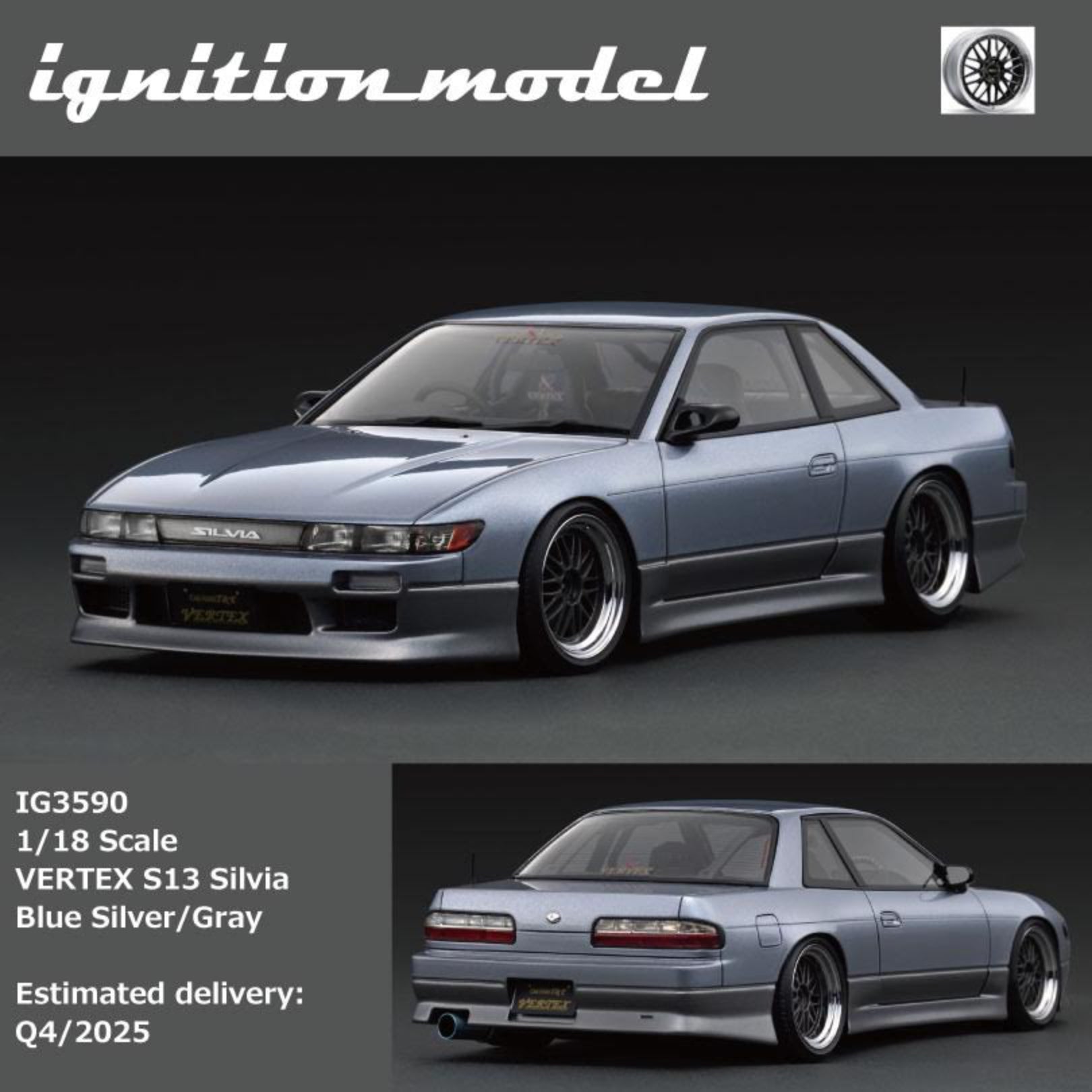 Ignition Model 1:18 VERTEX S13 Silvia Blue Metallic IG3590