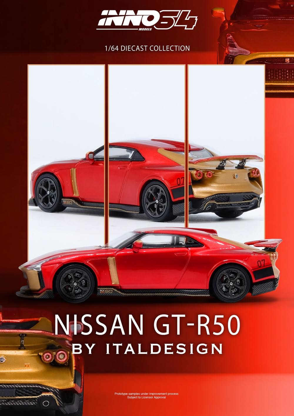 Inno64 1:64 Nissan R50 GT-R By Italdesign IN64-R50-RED – Horizon