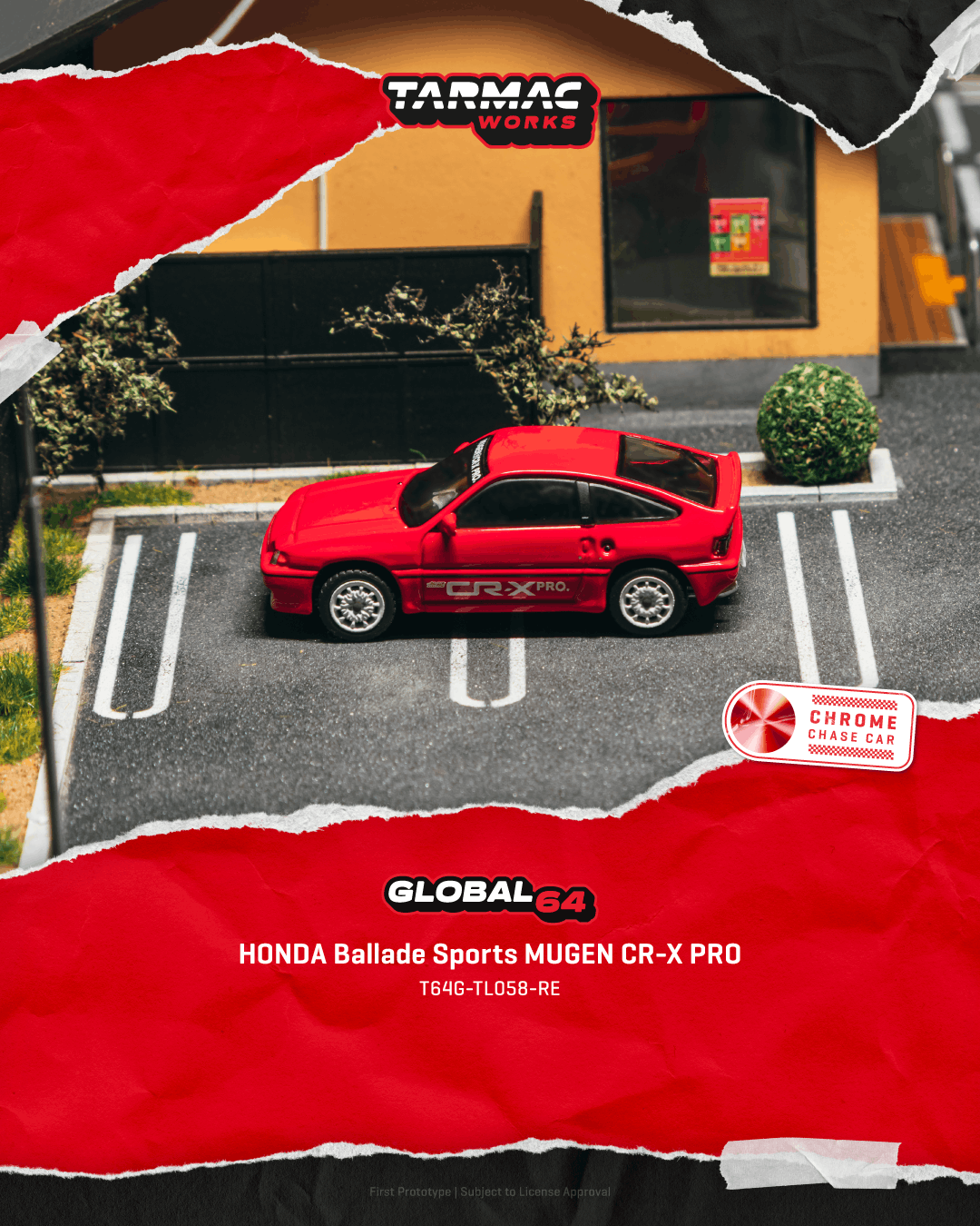 チェイスカー Ballade Sports MUGEN CR-X PRO Preorder] Tarmac Works 1:64 HONDA Ballade Sports MUGEN CR-X PRO