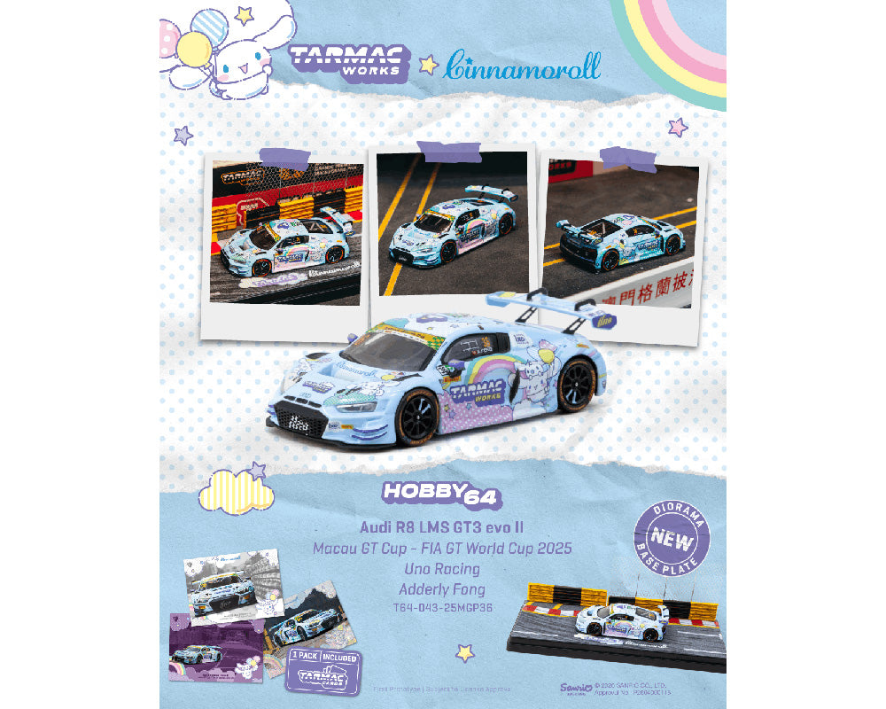 Preorder] Tarmac Works 1:64 Audi R8 LMS GT3 evo II Macau GT Cup