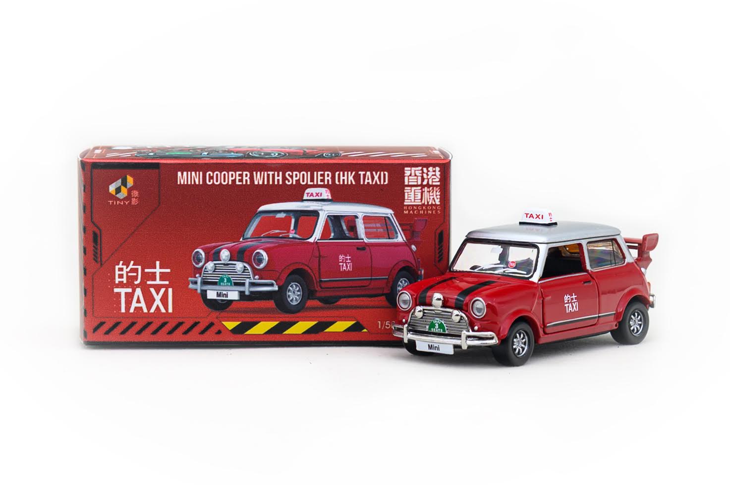 Tiny City 1:50 - Mini Cooper with Spolier Hong Kong Taxi MINI0015